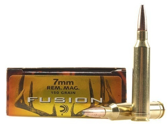 Federal Fusion Ammunition 7mm Remington Magnum 150 Grain Bonded Spitzer Boat Tail 500 rounds