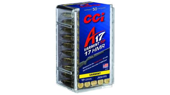 CCI Ammunition A17 .17 Hornady Magnum Rimfire 17 grain Tipped Varmint Rimfire Ammunition 1000 RDS